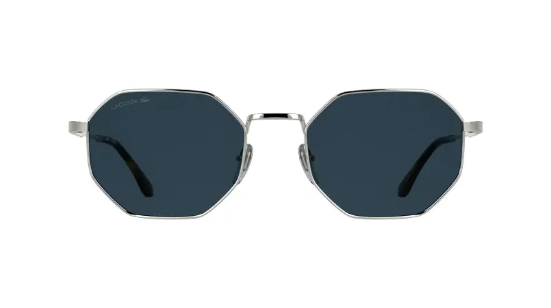 Unisex Lacoste L280S 040 Occhiali da sole Metallo Argento Blu Squadrata Normale miniatura 2