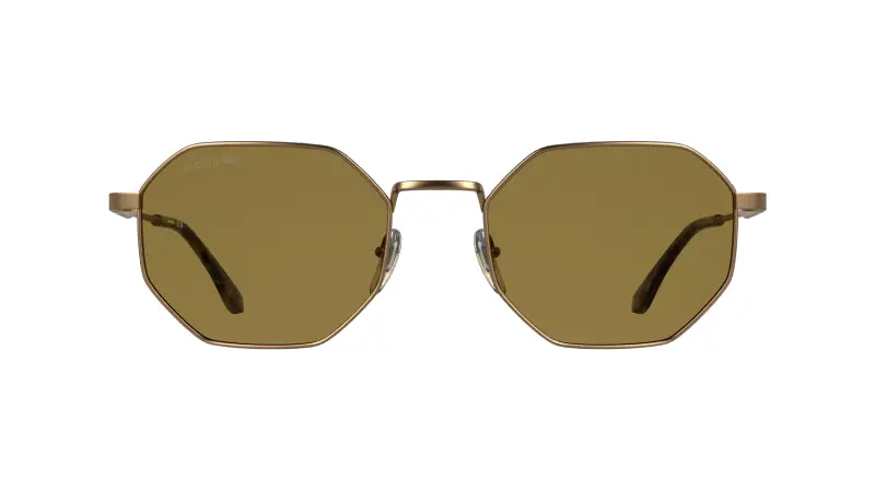 Unisex Lacoste L280S 750 Occhiali da sole Metallo Oro Marrone Squadrata Normale miniatura 2