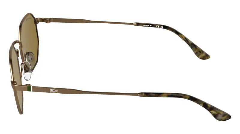 Unisex Lacoste L280S 750 Occhiali da sole Metallo Oro Marrone Squadrata Normale miniatura 3