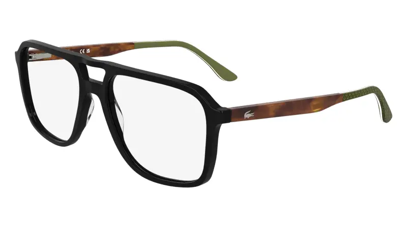 Unisex Lacoste L2991 001 Montature da vista Acetato Nero Pilot Normale