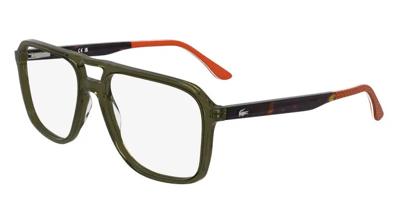 Unisex Lacoste L2991 275 Montature da vista Acetato Verde Pilot Normale