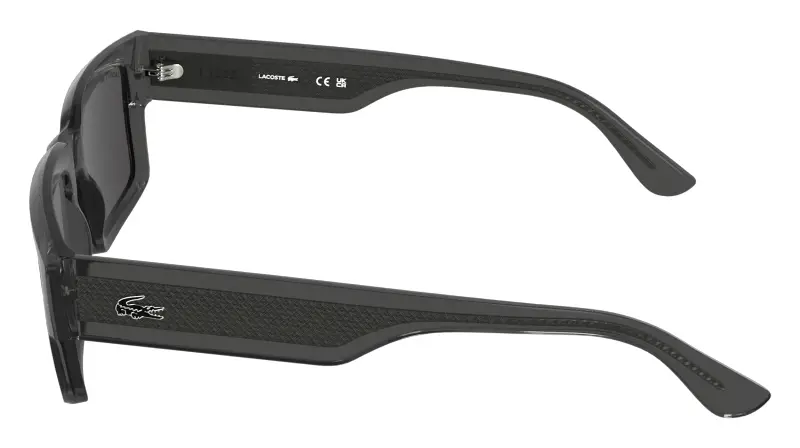 Unisex Lacoste L6082S 035 Occhiali da sole Bio-iniettato Grigio Grigio Squadrata Normale miniatura 3