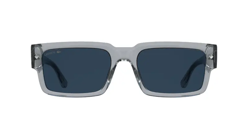 Unisex Lacoste L6082S 038 Occhiali da sole Bio-iniettato Grigio Blu Squadrata Normale miniatura 2