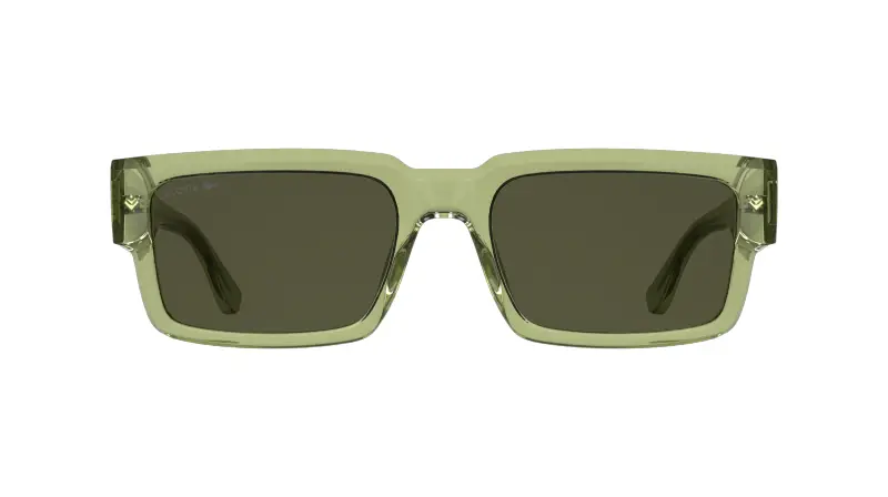 Unisex Lacoste L6082S 301 Occhiali da sole Bio-iniettato Verde Marrone Squadrata Normale miniatura 2