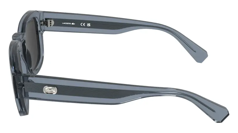 Unisex Lacoste L6090S 035 Occhiali da sole Bio-iniettato Grigio Grigio Squadrata Normale miniatura 3