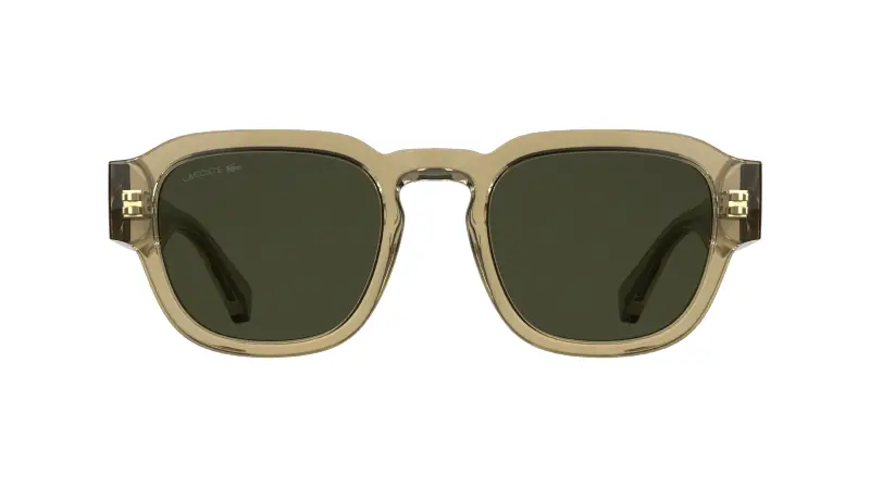 Unisex Lacoste L6090S 232 Occhiali da sole Bio-iniettato Marrone Marrone Squadrata Normale miniatura 2