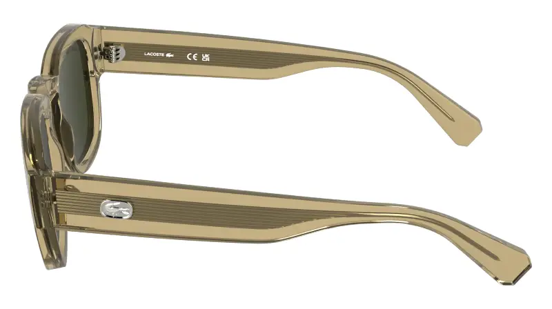 Unisex Lacoste L6090S 232 Occhiali da sole Bio-iniettato Marrone Marrone Squadrata Normale miniatura 3