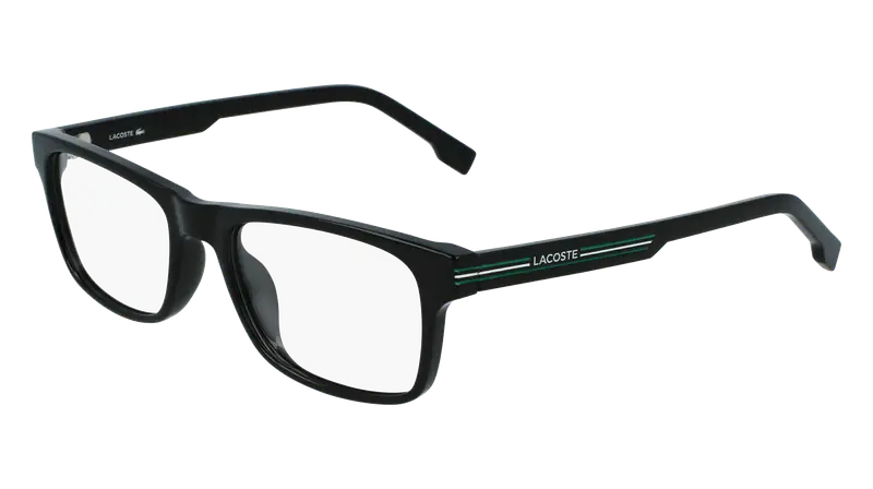 Lacoste Uomo E7578F1 DROPPED 001 Montature da vista Bio-iniettato Nero  Squadrata Normale Fotocromatiche