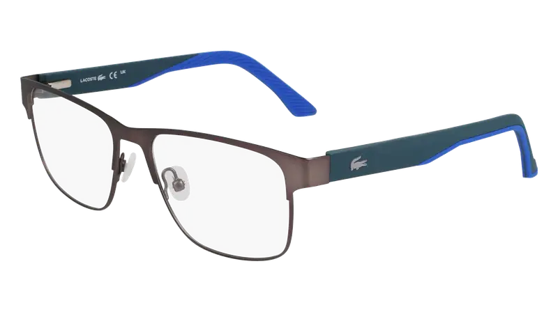 Lacoste Uomo L2291 038 Montature da vista Metallo Grigio  Squadrata Normale