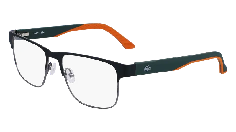Lacoste Uomo L2291 318 Montature da vista Metallo Verde  Squadrata Normale Normale