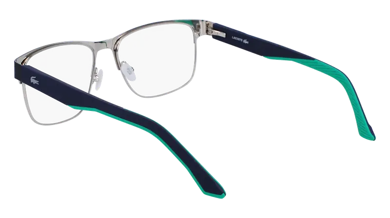 Lacoste Uomo L2291 414 Montature da vista Metallo Blu Squadrata Normale Normale miniatura 2