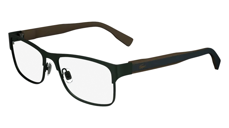 Lacoste Uomo L2294 301 Montature da vista Metallo Verde  Squadrata Normale Normale
