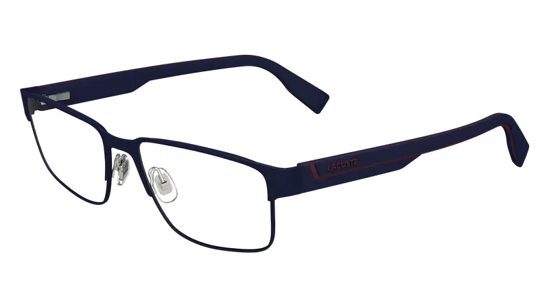 Lacoste Uomo L2298 424 Montature da vista Metallo Blu  Squadrata Normale Normale