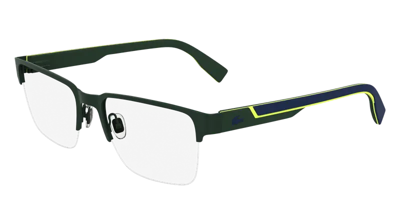 Lacoste Uomo L2305 301 Montature da vista Metallo Verde  Squadrata Normale