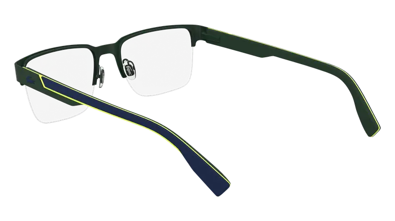 Lacoste Uomo L2305 301 Montature da vista Metallo Verde Squadrata Normale miniatura 2