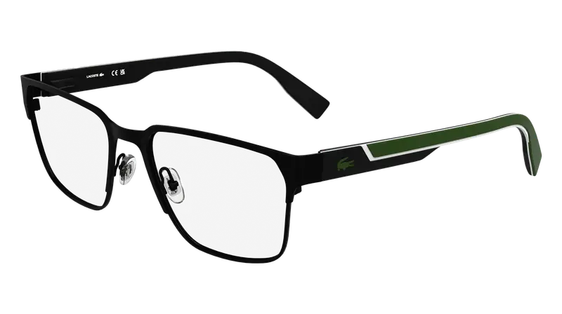 Lacoste Uomo L2306 002 Montature da vista Metallo Nero  Squadrata Normale