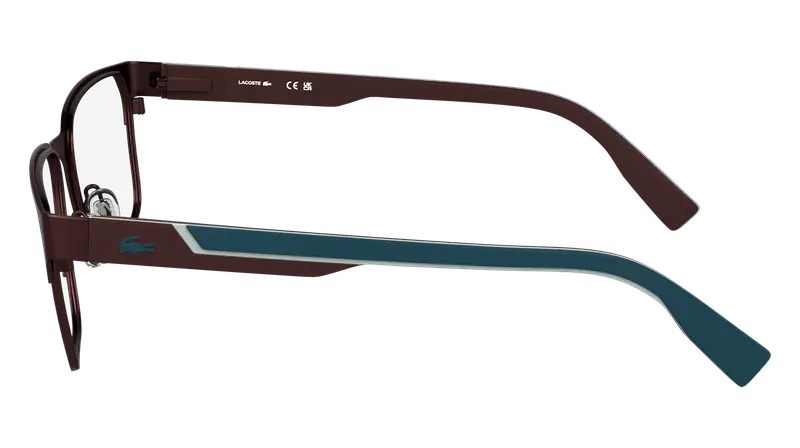 Lacoste Uomo L2306 601 Montature da vista Metallo Bordeaux Squadrata Normale miniatura 2