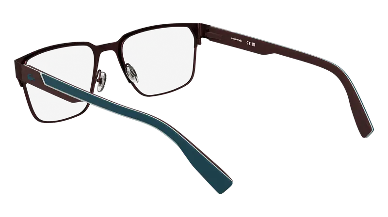 Lacoste Uomo L2306 601 Montature da vista Metallo Bordeaux Squadrata Normale miniatura 3