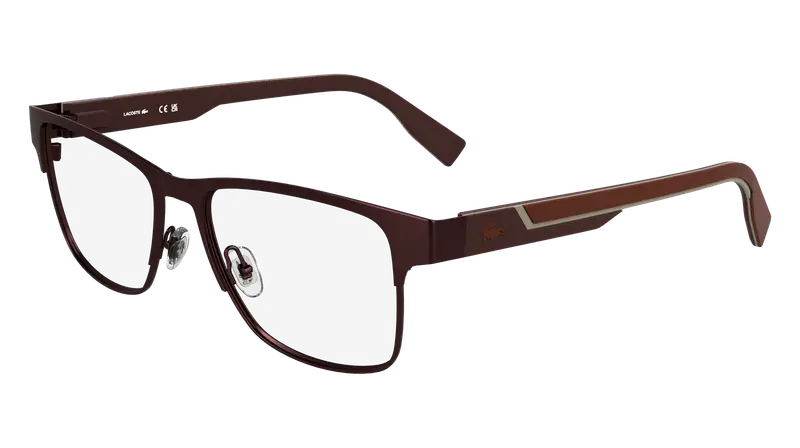 Lacoste Uomo L2307MAG-SET 601 Montature da vista Metallo Bordeaux  Squadrata Normale