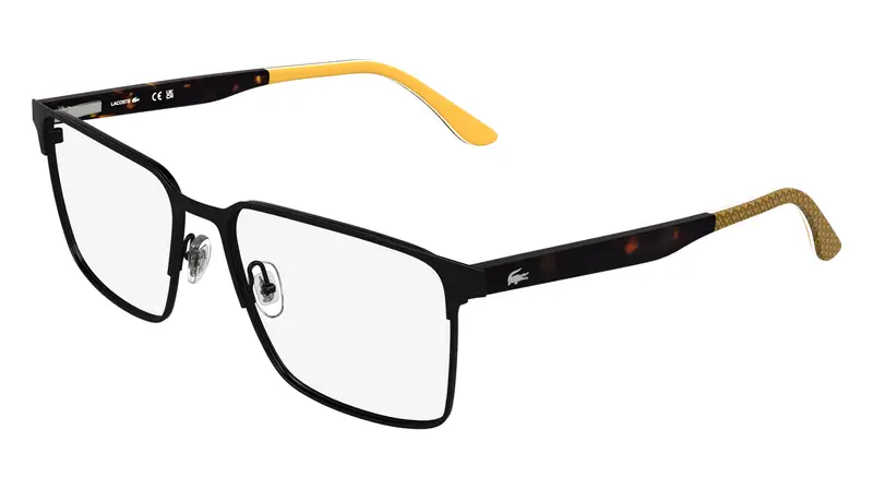 Uomo L2314 002 Montature da vista Metallo Nero Squadrata Normale