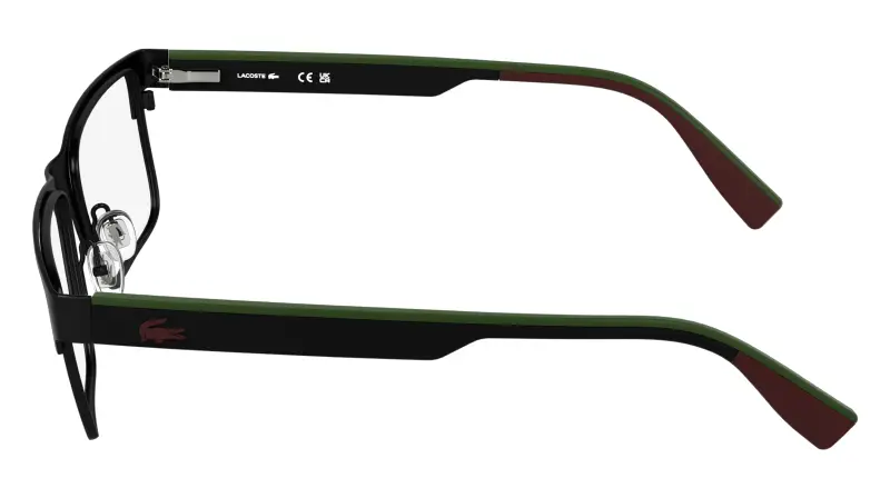 Uomo L2318 002 Montature da vista Metallo Nero Squadrata Normale miniatura 3