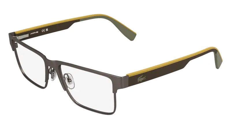 Uomo L2318 264 Montature da vista Metallo Argento Squadrata Normale