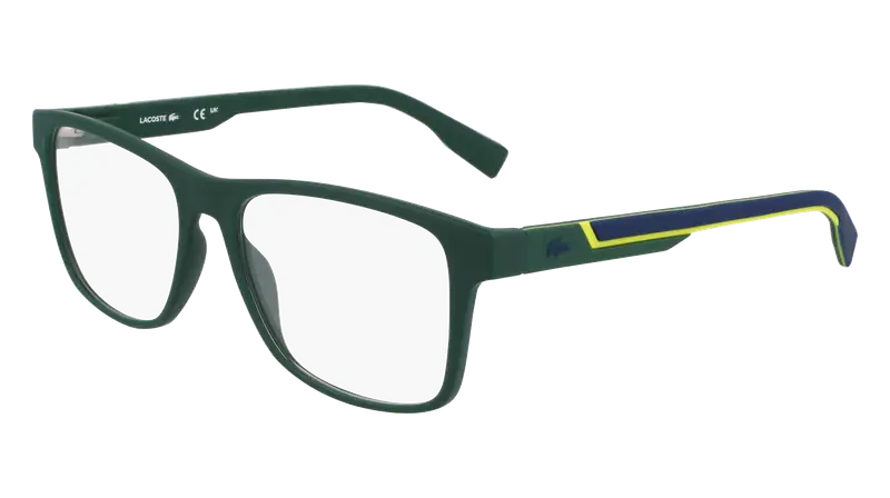 Lacoste Uomo L2707MAG-SET 301 Montature da vista Bio-iniettato Verde  Squadrata Normale