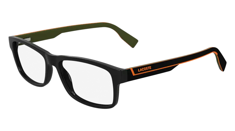 Lacoste Uomo L2707N 001 Montature da vista Bio-iniettato Nero  Squadrata Normale