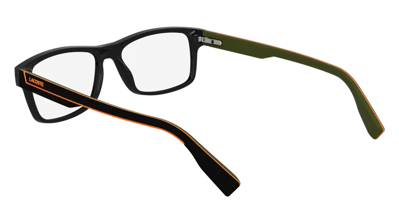 Lacoste Uomo L2707N 001 Montature da vista Bio-iniettato Nero Squadrata Normale miniatura 2