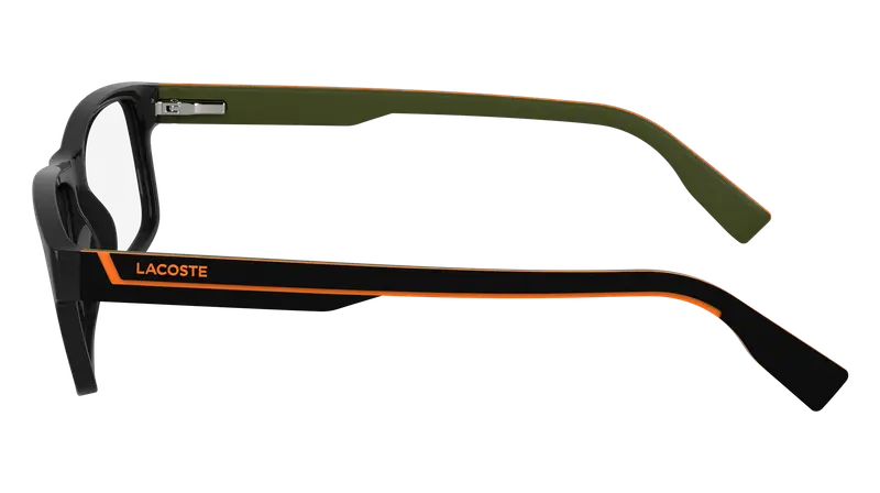 Lacoste Uomo L2707N 001 Montature da vista Bio-iniettato Nero Squadrata Normale miniatura 3