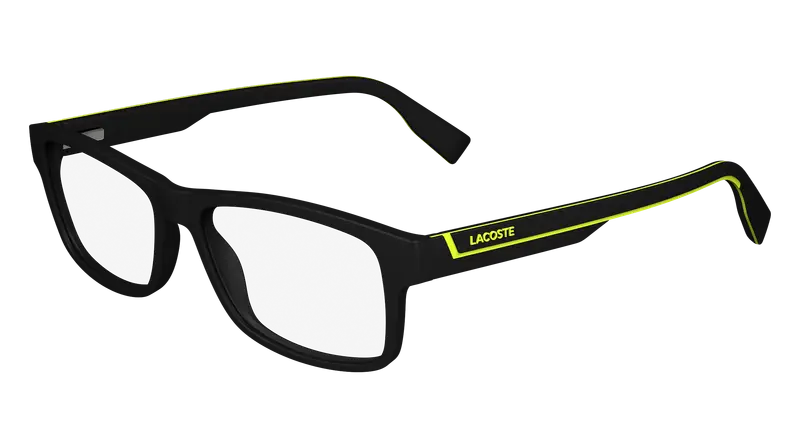 Lacoste Uomo L2707N 002 Montature da vista Bio-iniettato Nero  Squadrata Normale Normale