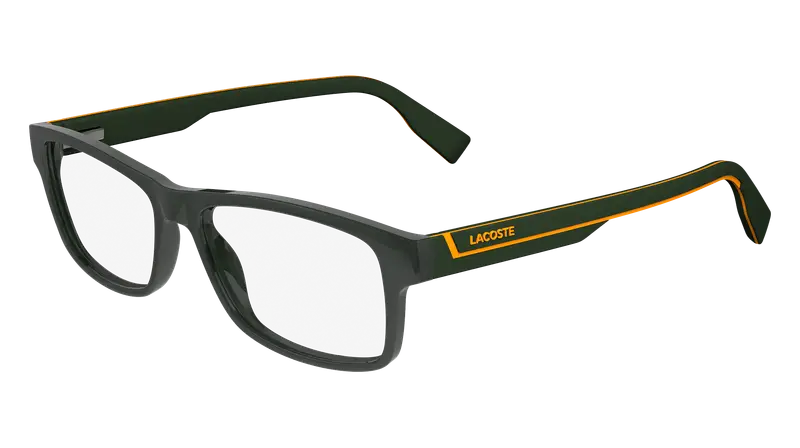 Lacoste Uomo L2707N 301 Montature da vista Bio-iniettato Verde  Squadrata Normale Normale