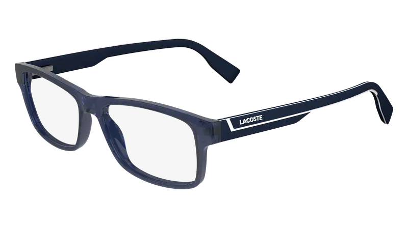 Lacoste Uomo L2707N 400 Montature da vista Bio-iniettato Blu  Squadrata Normale Normale
