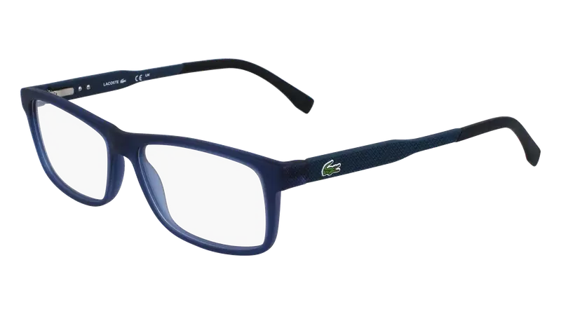 Lacoste Uomo L2876 410 Montature da vista Iniettato Blu  Squadrata Normale Normale