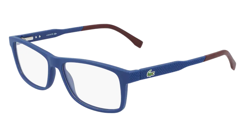 Lacoste Uomo L2876 424 Montature da vista Iniettato Blu  Squadrata Normale Normale