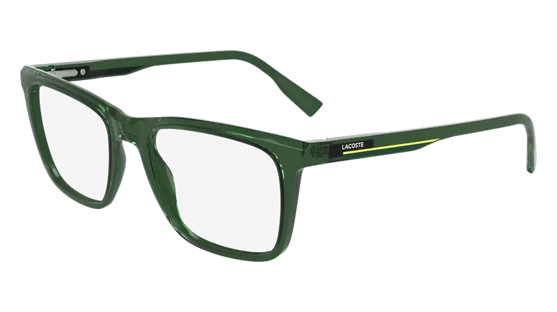 Lacoste Uomo L2960 301 Montature da vista Bio-iniettato Verde  Squadrata Normale