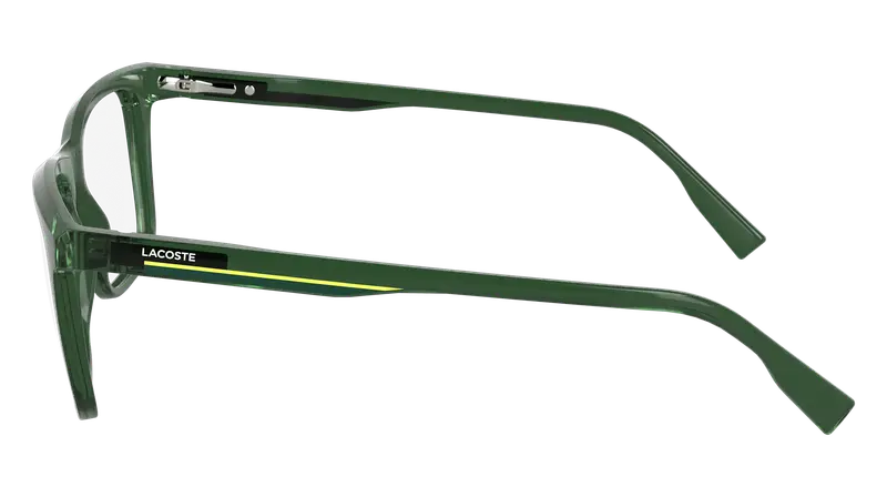 Lacoste Uomo L2960 301 Montature da vista Bio-iniettato Verde Squadrata Normale miniatura 3
