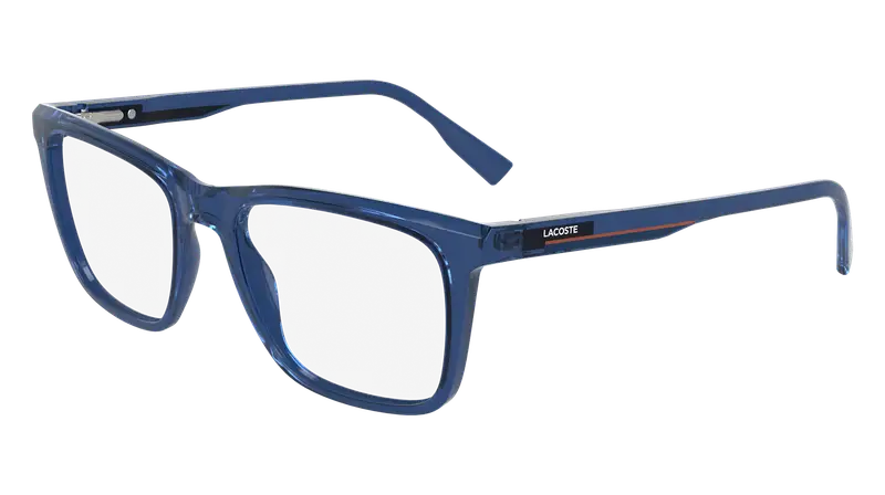 Lacoste Uomo L2960 410 Montature da vista Bio-iniettato Blu  Squadrata Normale