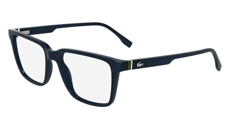 Lacoste Uomo L2963 410 Montature da vista Bio-iniettato Blu  Squadrata Normale