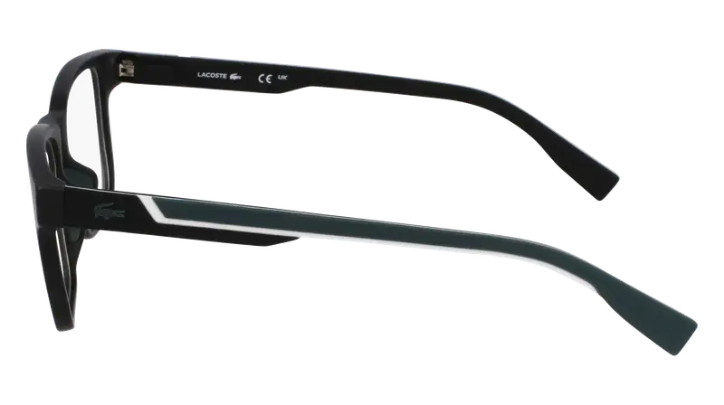 Lacoste Uomo L2965 002 Montature da vista Bio-iniettato Nero Squadrata Normale miniatura 3