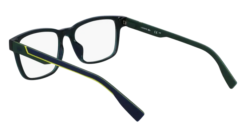 Lacoste Uomo L2965 301 Montature da vista Bio-iniettato Verde Squadrata Normale miniatura 2
