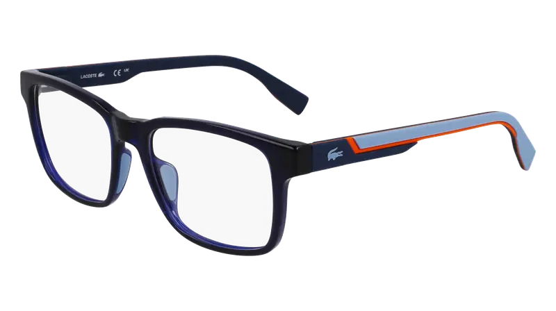 Lacoste Uomo L2965 410 Montature da vista Bio-iniettato Blu  Squadrata Normale