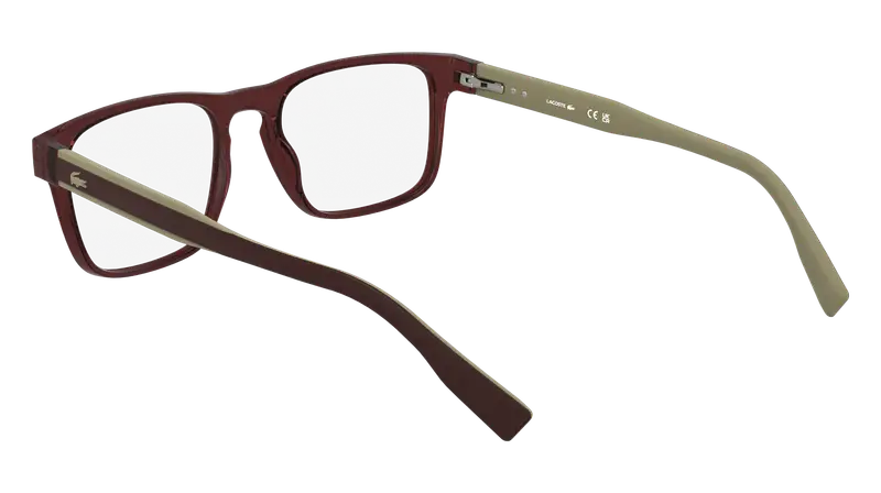 Lacoste Uomo L2972 601 Montature da vista Bio-iniettato Bordeaux Squadrata Normale miniatura 3