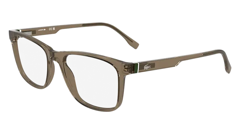 Lacoste Uomo L2974 210 Montature da vista Bio-iniettato Marrone  Squadrata Normale