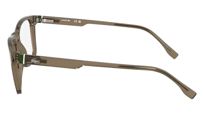 Lacoste Uomo L2974 210 Montature da vista Bio-iniettato Marrone Squadrata Normale miniatura 2