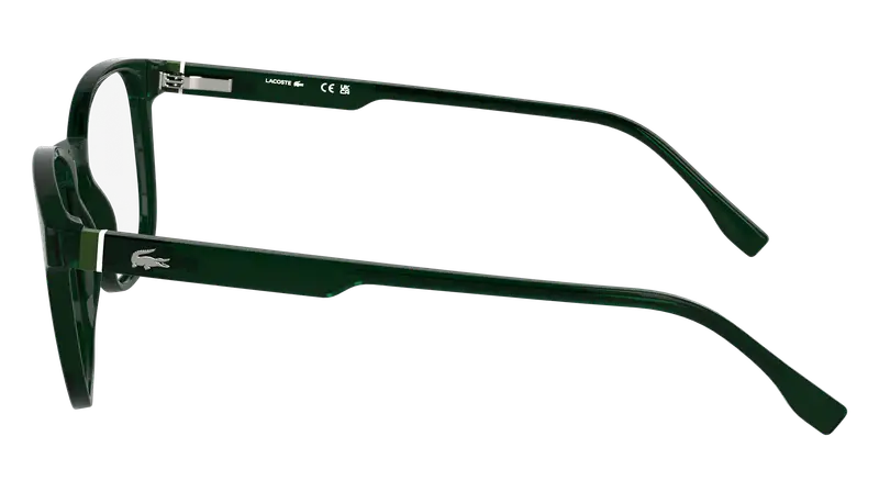 Lacoste Uomo L2975 301 Montature da vista Bio-iniettato Verde Squadrata Normale miniatura 2