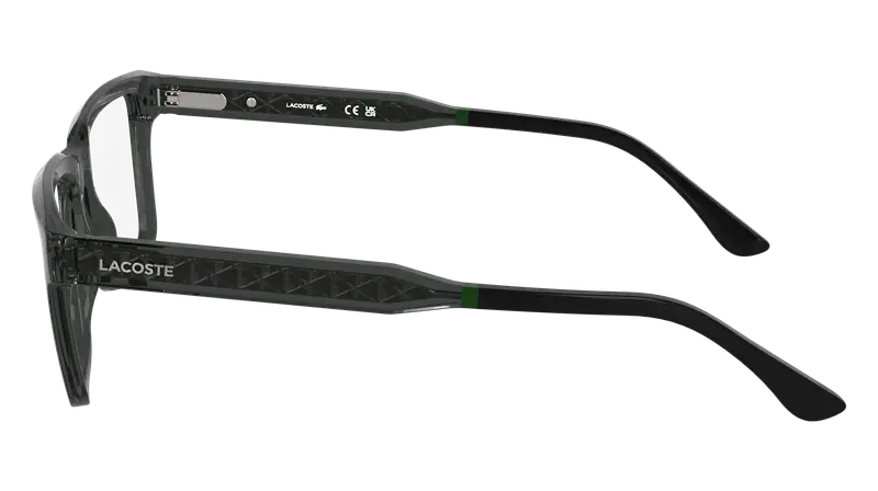 Lacoste Uomo L2976 035 Montature da vista Bio-iniettato Grigio Squadrata Normale miniatura 2