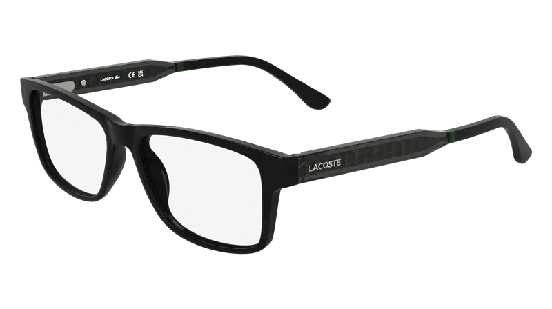 Lacoste Uomo L2977 001 Montature da vista Bio-iniettato Nero Squadrata Normale