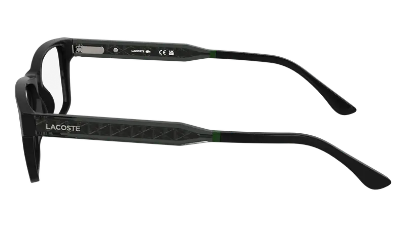 Lacoste Uomo L2977 001 Montature da vista Bio-iniettato Nero Squadrata Normale miniatura 2