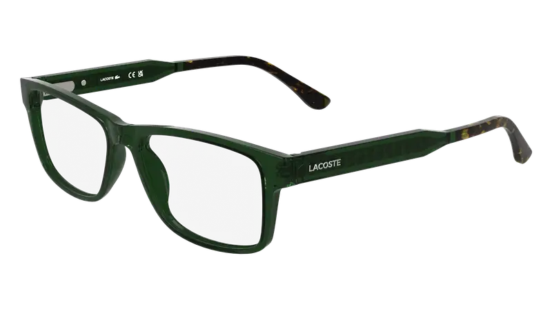 Lacoste Uomo L2977 301 Montature da vista Bio-iniettato Verde Squadrata Normale